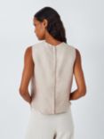 Theory Linen Sleeveless Shell Top, Straw