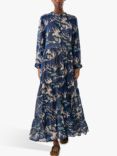 Lollys Laundry Nee Long Sleeve Maxi Dress, Blue/Multi