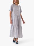Lollys Laundry Fie Striped Maxi Dress, White/Blue