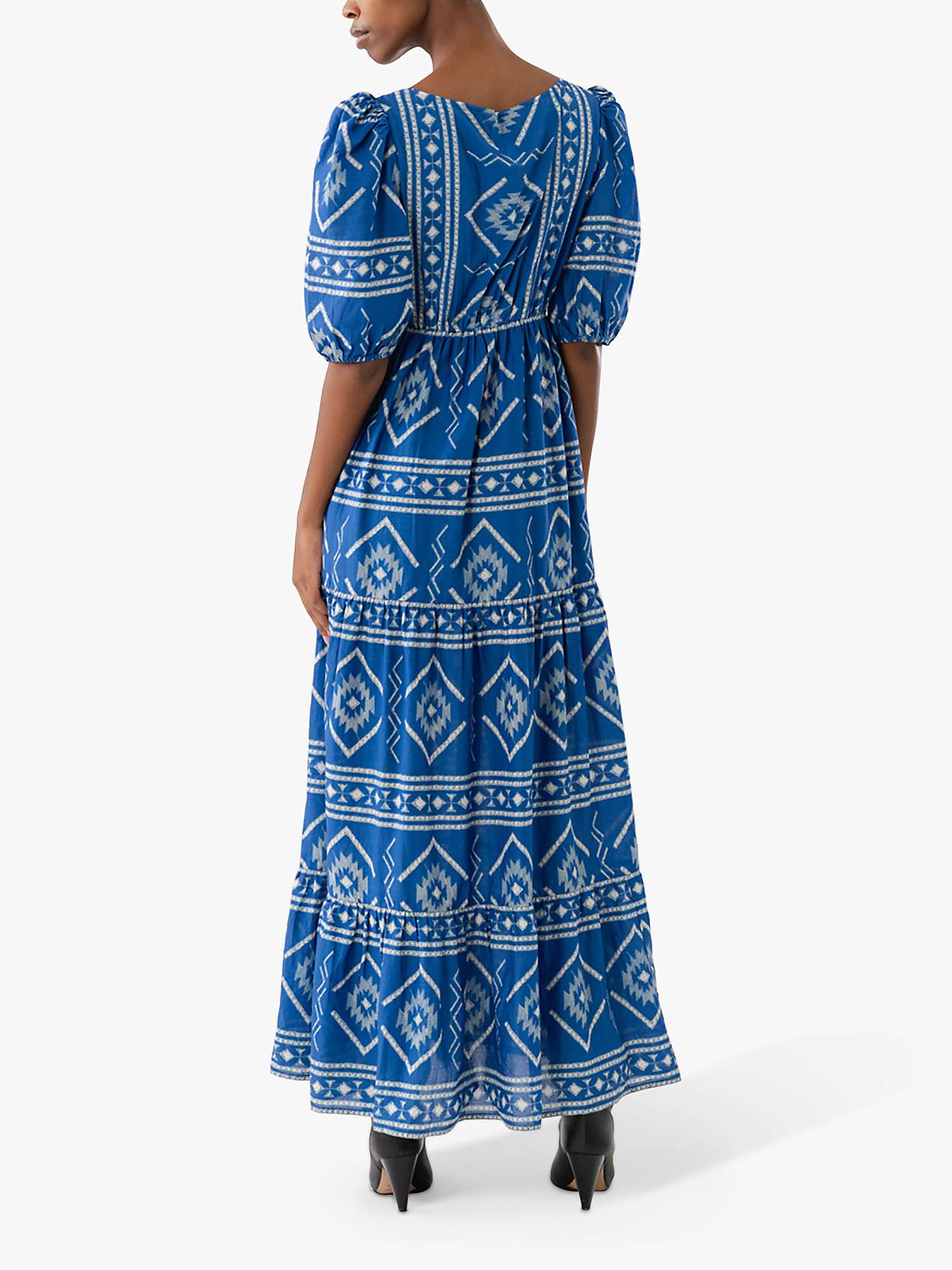 Buy Lollys Laundry Gambo Abstract Print Maxi Dress, Blue/White Online at johnlewis.com
