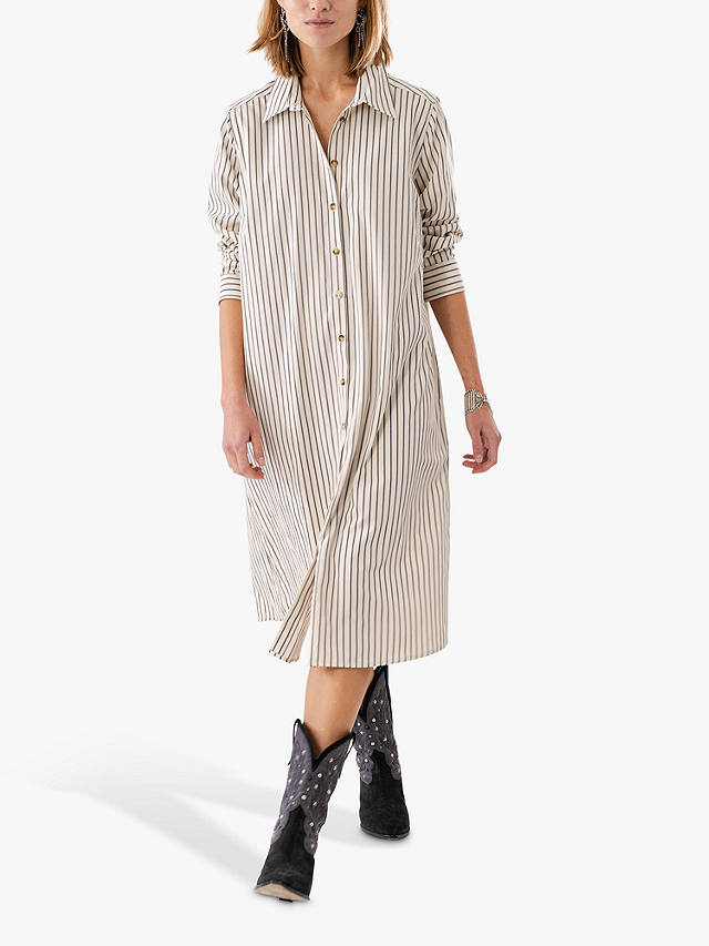 Lollys Laundry Mumba Cotton Blend Shirt Dress, Stripe