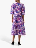Lollys Laundry Bristol Floral Midi Skirt, Dark Lavender/Multi