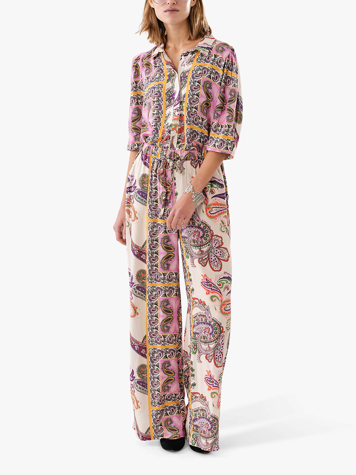 Buy Lollys Laundry Rita Abstract Print Wide Leg Trousers, Multi Online at johnlewis.com