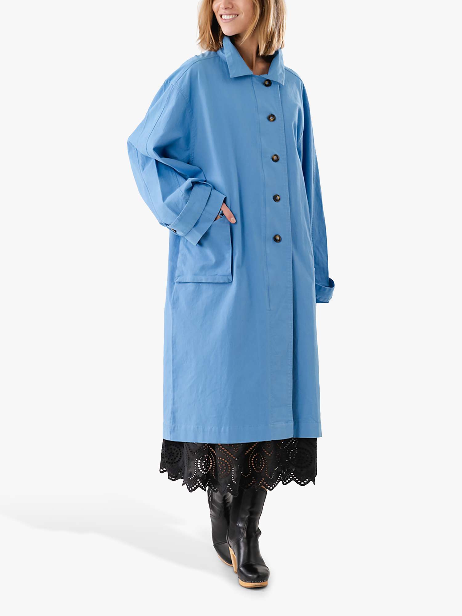 Buy Lollys Laundry Russi Rain Coat, Light Blue Online at johnlewis.com