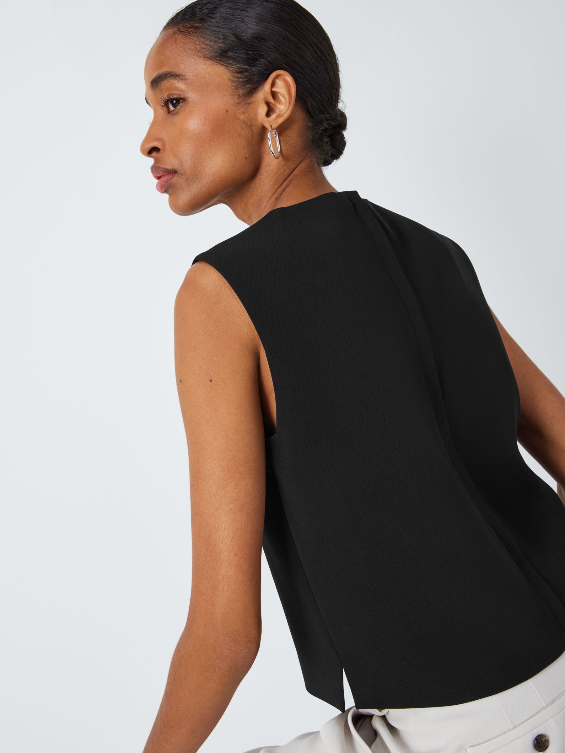 Buy Theory Shell Top, Black Online at johnlewis.com