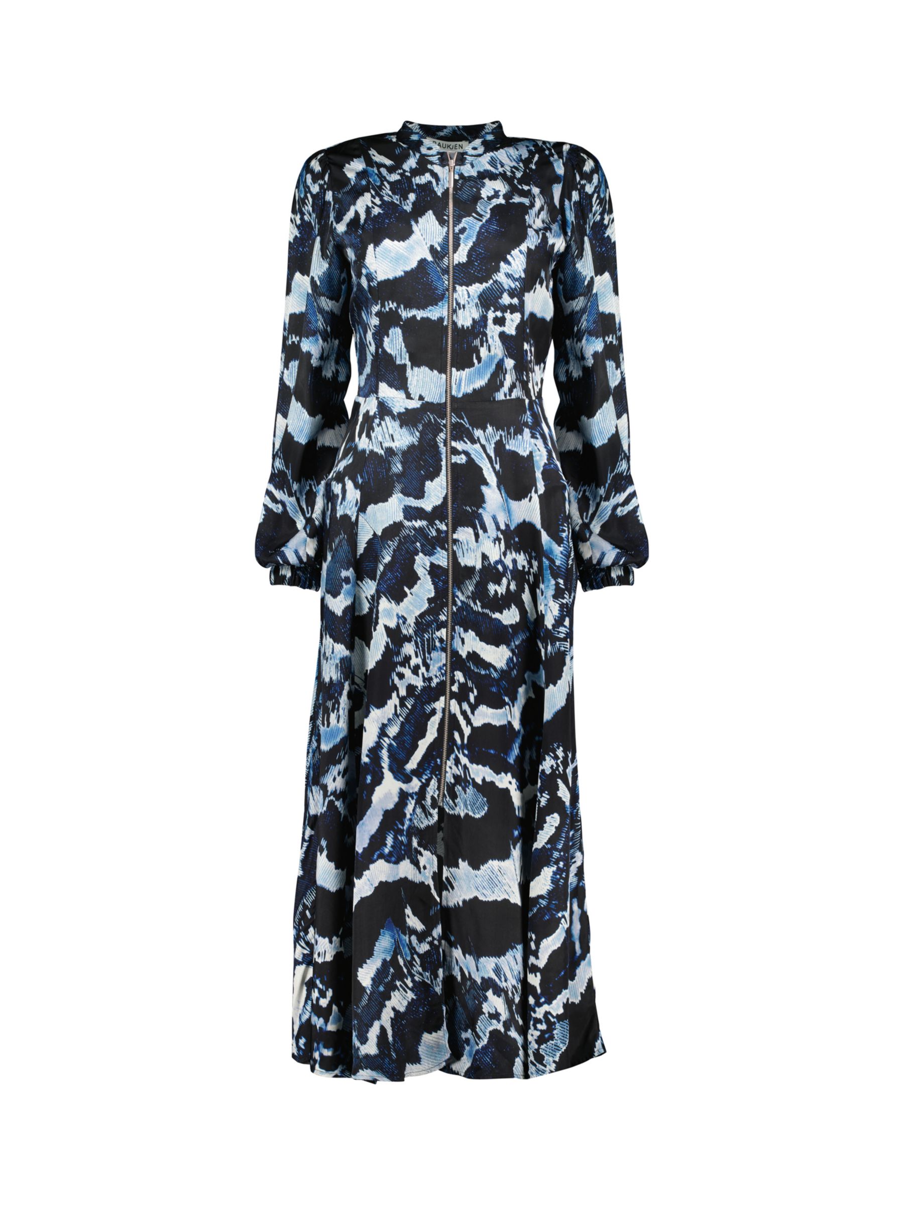 Buy Baukjen Maja Satin Dress, Blue Online at johnlewis.com