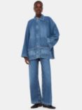 Whistles Flared Sleeve Denim Jacket, Blue