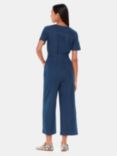 Whistles Short Sleeve Denim Jumpsuit, Blue