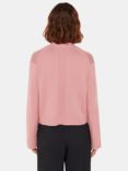 Whistles Nina Rib Detail Cropped Cotton Cardigan