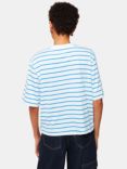 Whistles Striped Half Sleeve T-Shirt, Blue/White