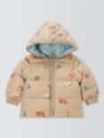 John Lewis Baby Dinosaur Puffer Jacket, Multi