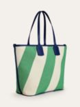 Boden Stripe Trapeze Tote Bag, Green/Multi