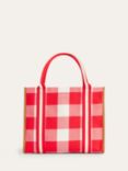 Boden Tilda Check Tote Bag, Red/Multi