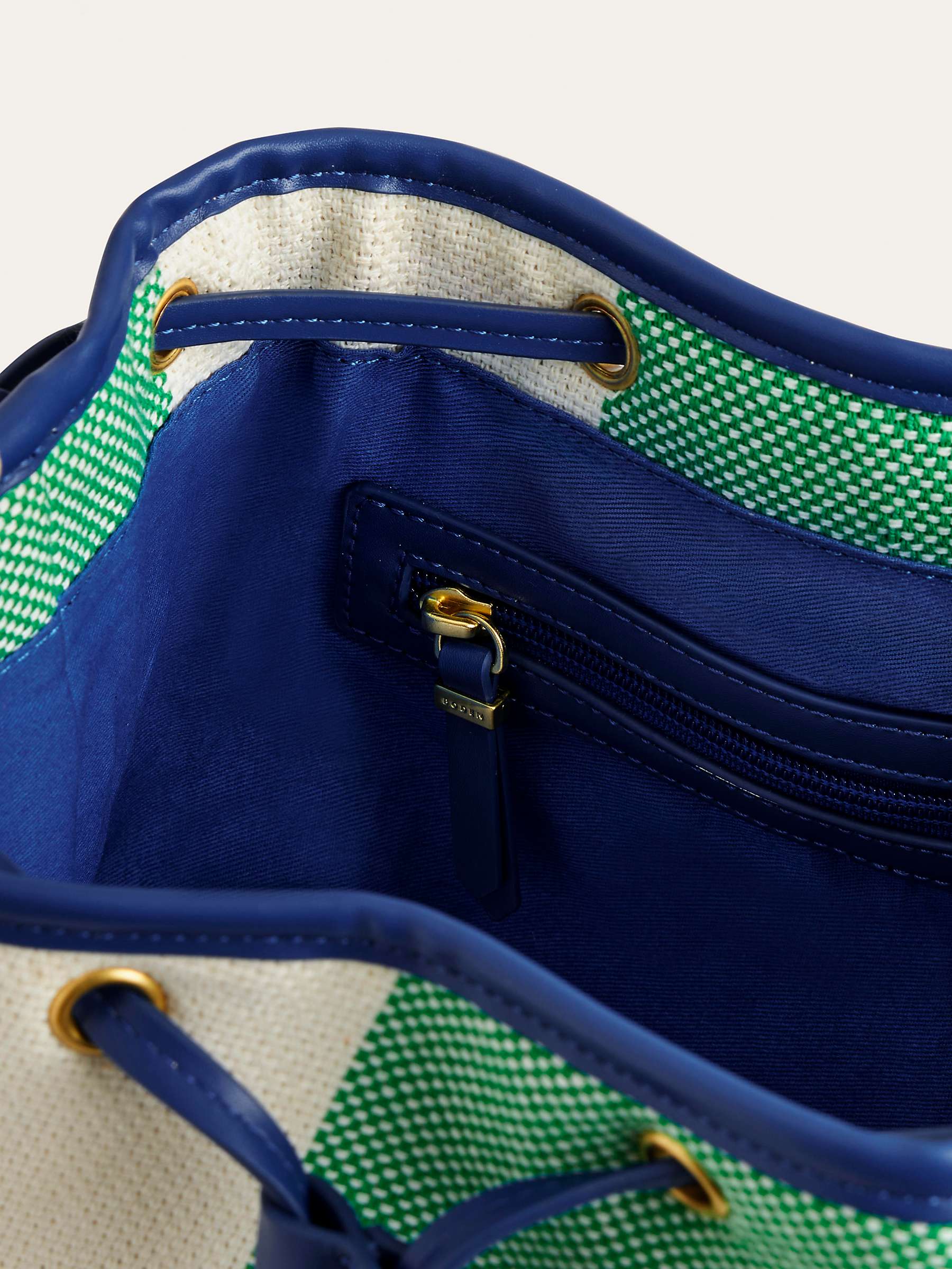 Buy Boden Stripe Bucket Bag, Green Online at johnlewis.com