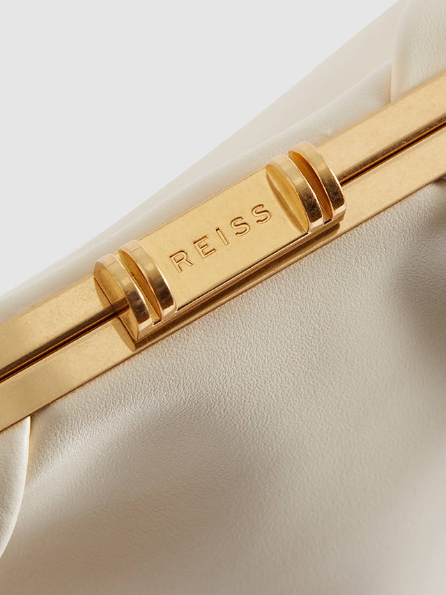 Reiss Madison Clutch Bag, Off White