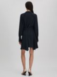 Reiss Ellie Flippy Mini Dress, Navy, Navy