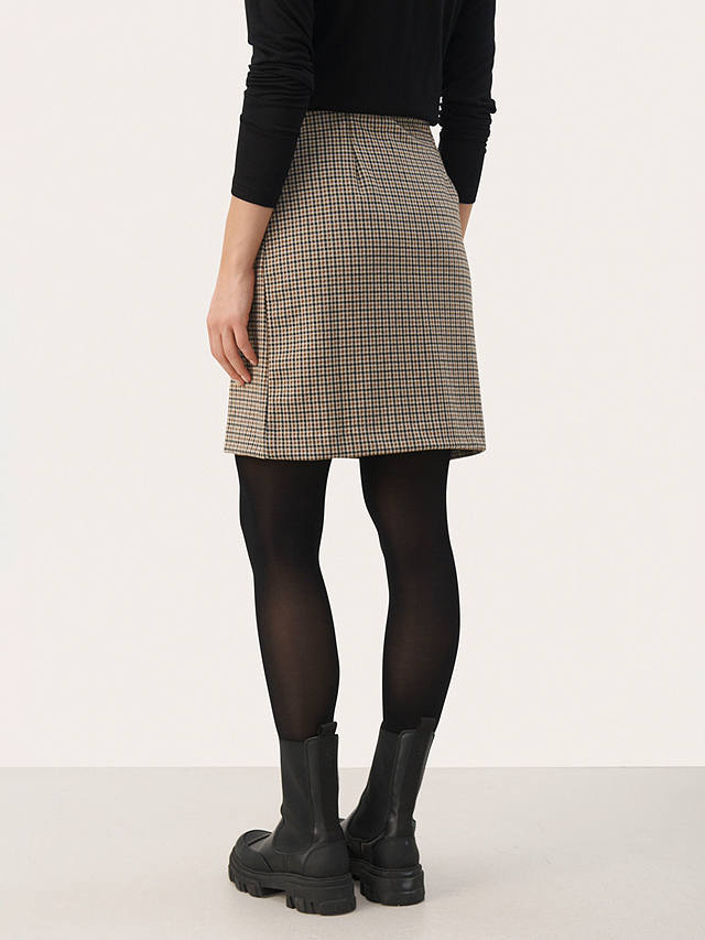 Part Two Corinne Mini Skirt, Toasted Coco Check