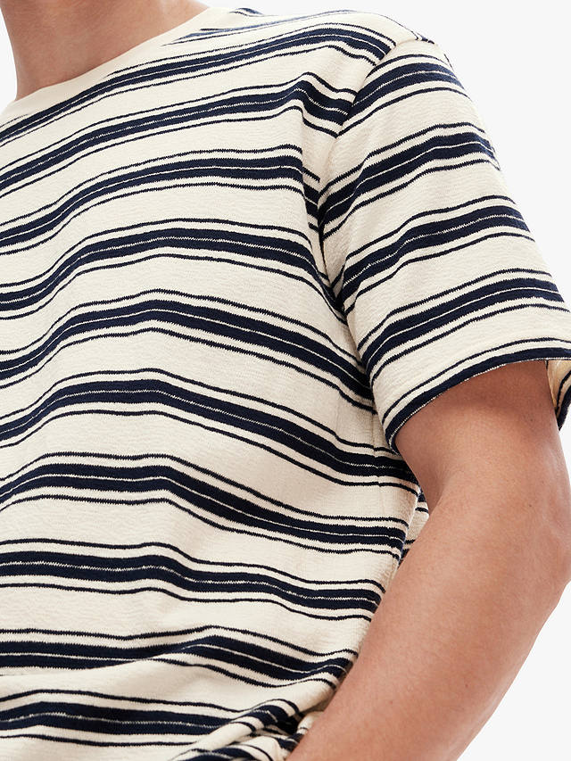 SELECTED HOMME Relaxed Crew T-Shirt, Blue/White