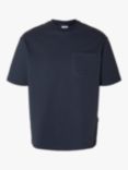 SELECTED HOMME Loose Short Sleeve T-Shirt, Blue