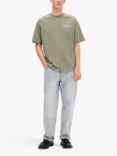 SELECTED HOMME Loose Printed T-Shirt, Green