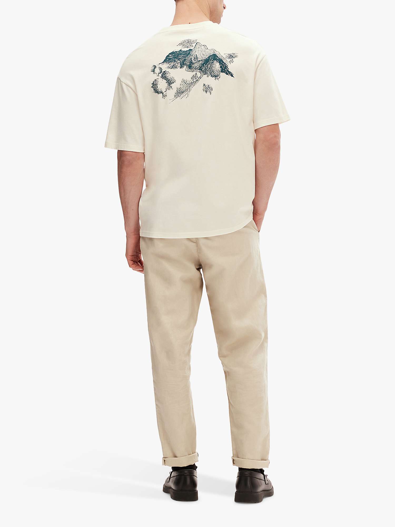 Buy SELECTED HOMME Loose Printed T-Shirt Online at johnlewis.com