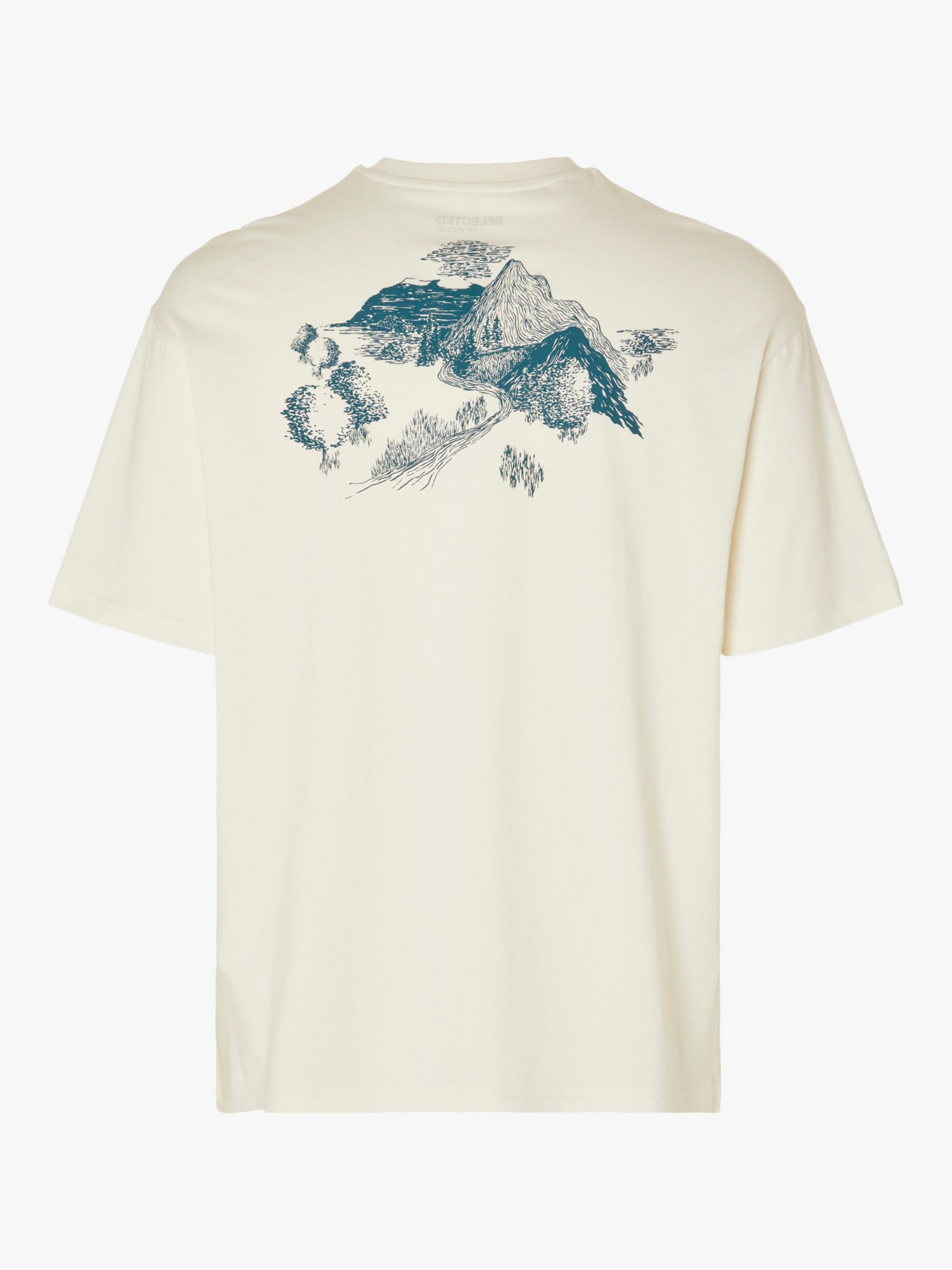Buy SELECTED HOMME Loose Printed T-Shirt Online at johnlewis.com