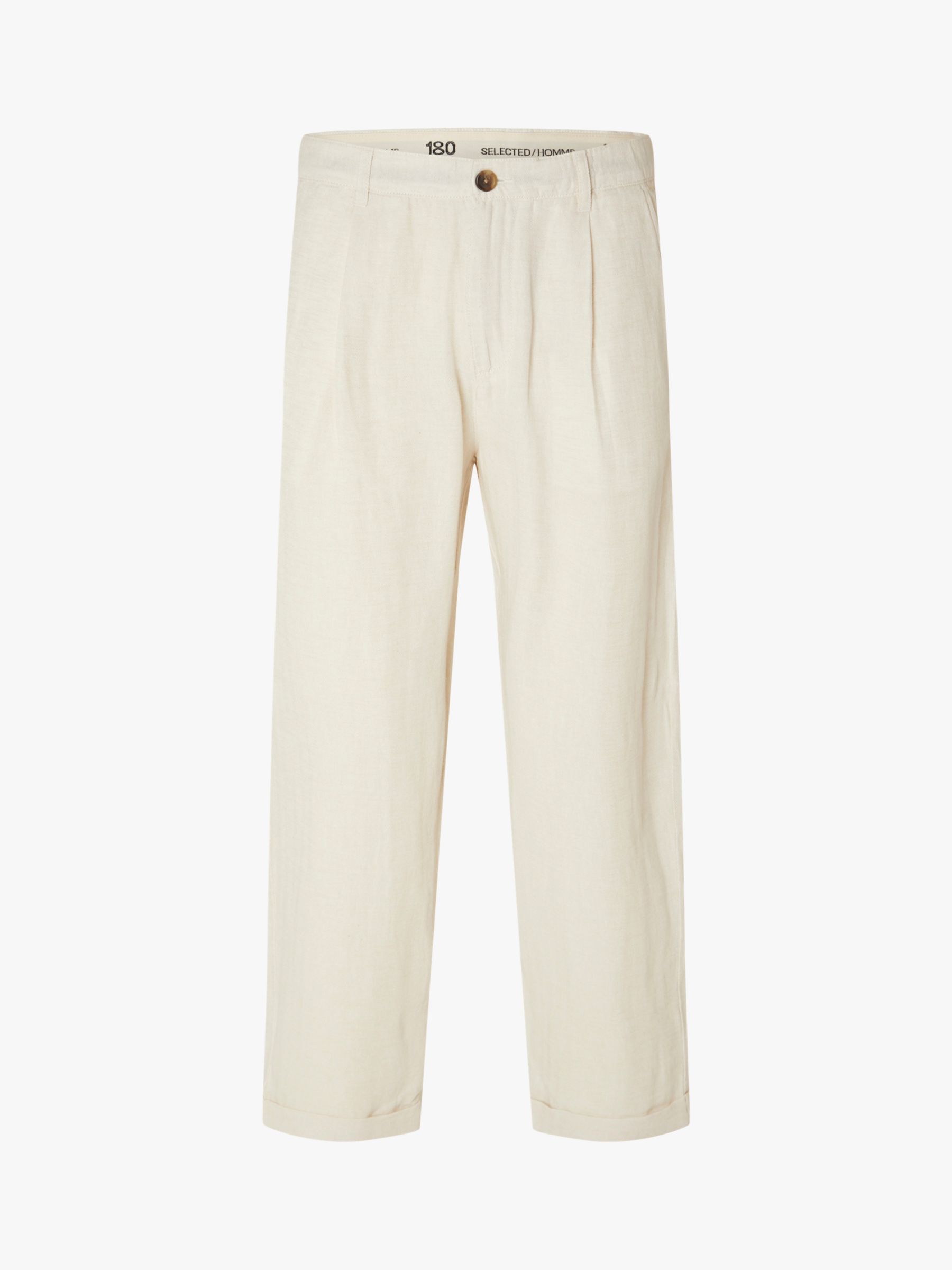 SELECTED HOMME Relaxed Chino Trousers, Oatmeal, 30R