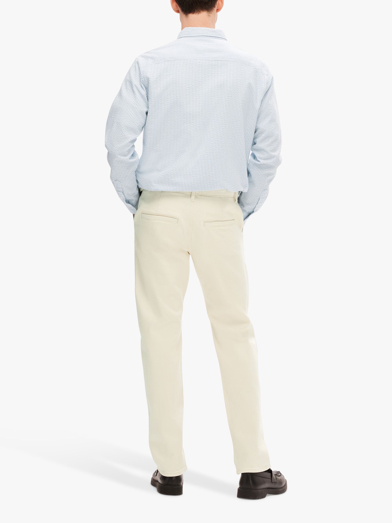 Buy SELECTED HOMME Straight Fit Chinos, Egret Online at johnlewis.com