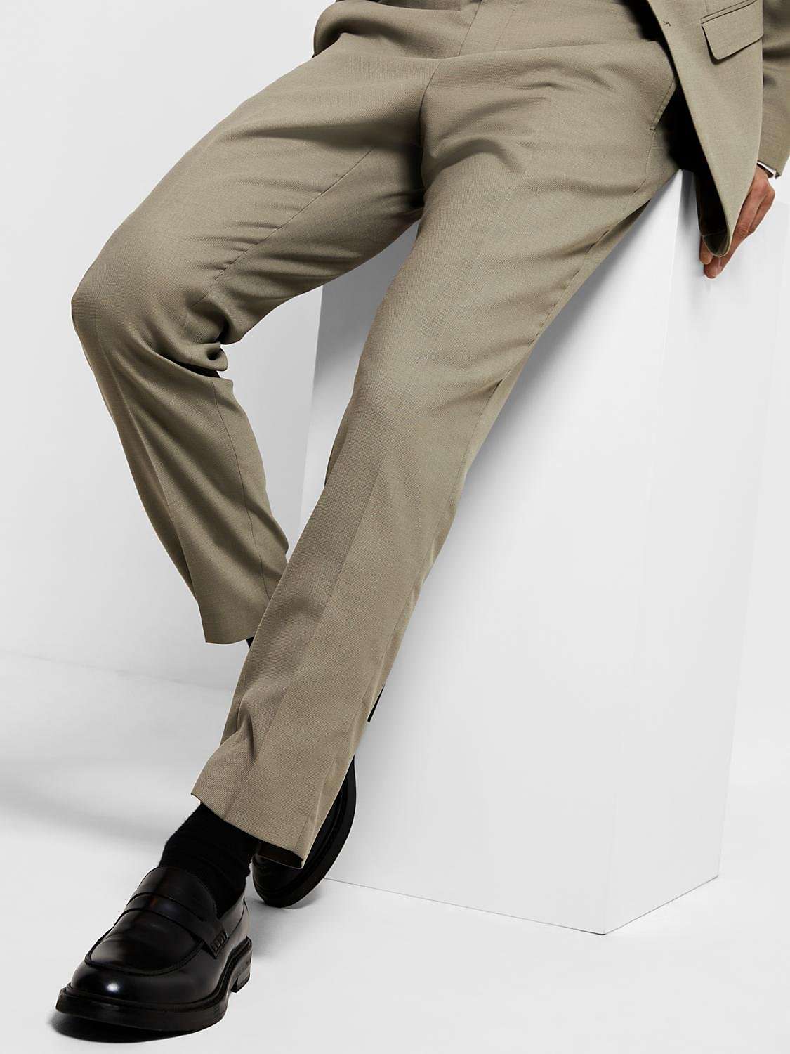 Buy SELECTED HOMME Neil Slim Fit Trousers, Vetiver Online at johnlewis.com