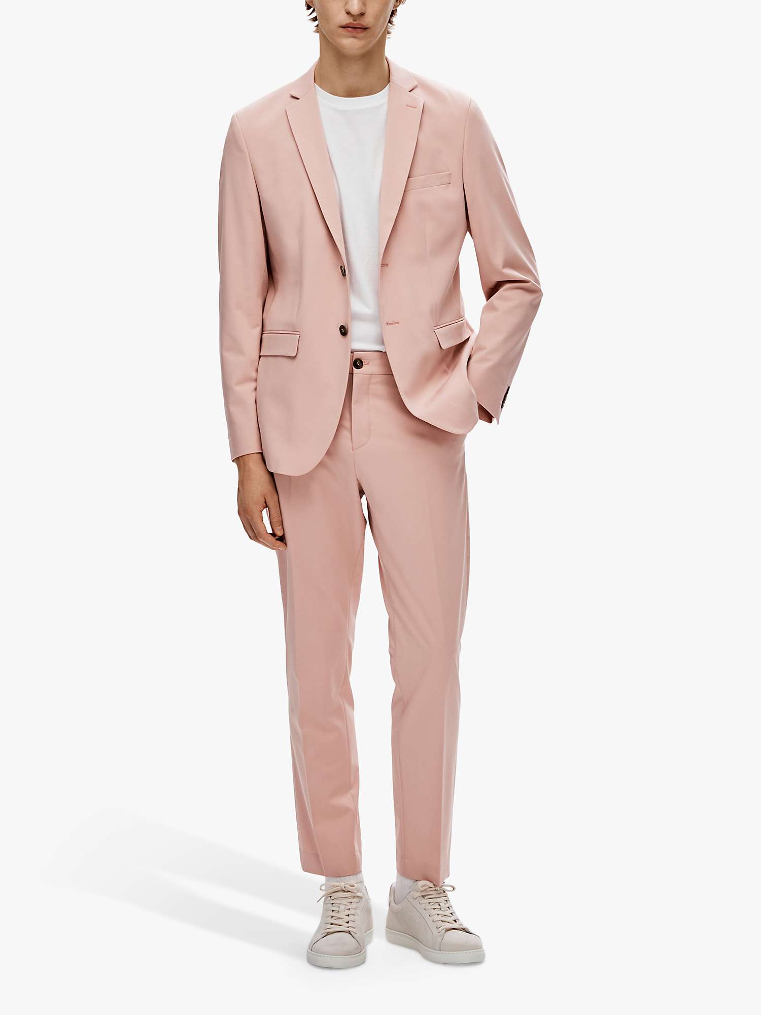 Buy SELECTED HOMME Slim Fit Suit Jacket, Pink Online at johnlewis.com