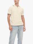 SELECTED HOMME Knitted Polo Shirt, Cream