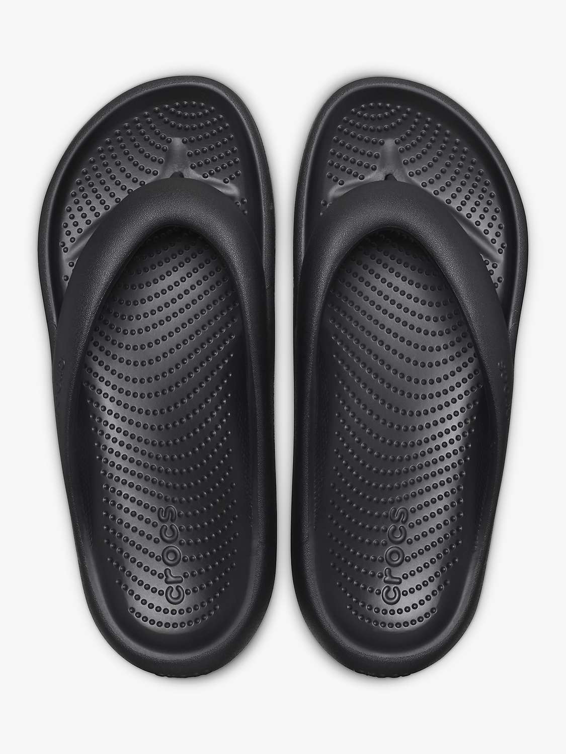 Buy Crocs Mellow Recovery Flip Flops, Black Online at johnlewis.com