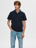 SELECTED HOMME Regular Fit Organic Cotton Polo Shirt, Sky Captain