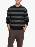 SELECTED HOMME Knitted Pullover Jumper, Black/Multi