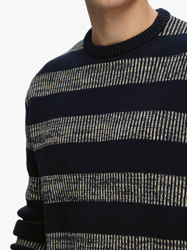 SELECTED HOMME Knitted Pullover Jumper, Black/Multi