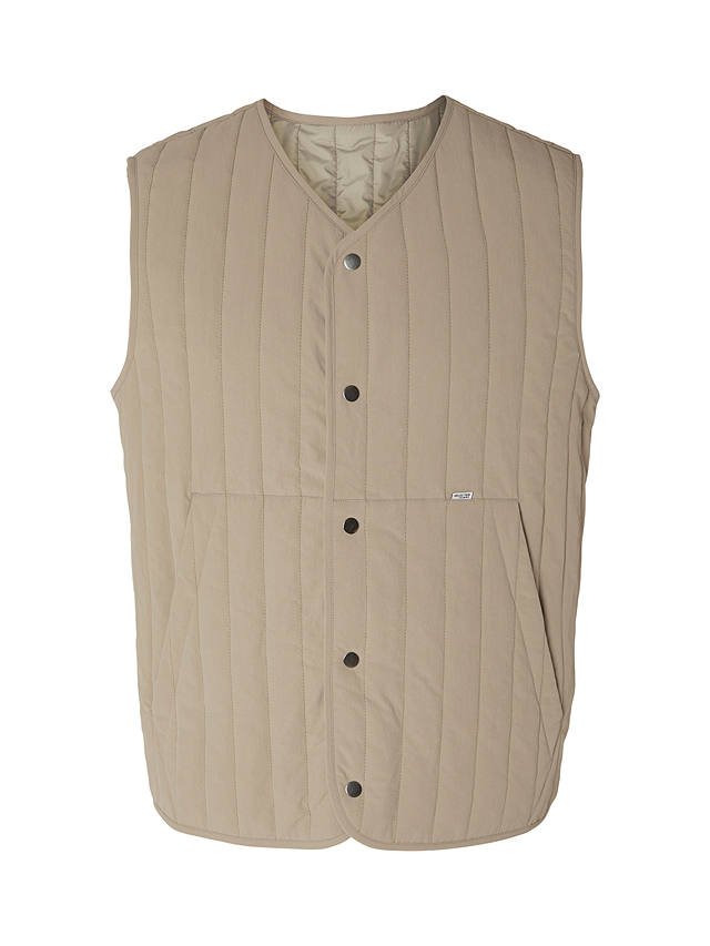 SELECTED HOMME Quilted Gilet, Brown