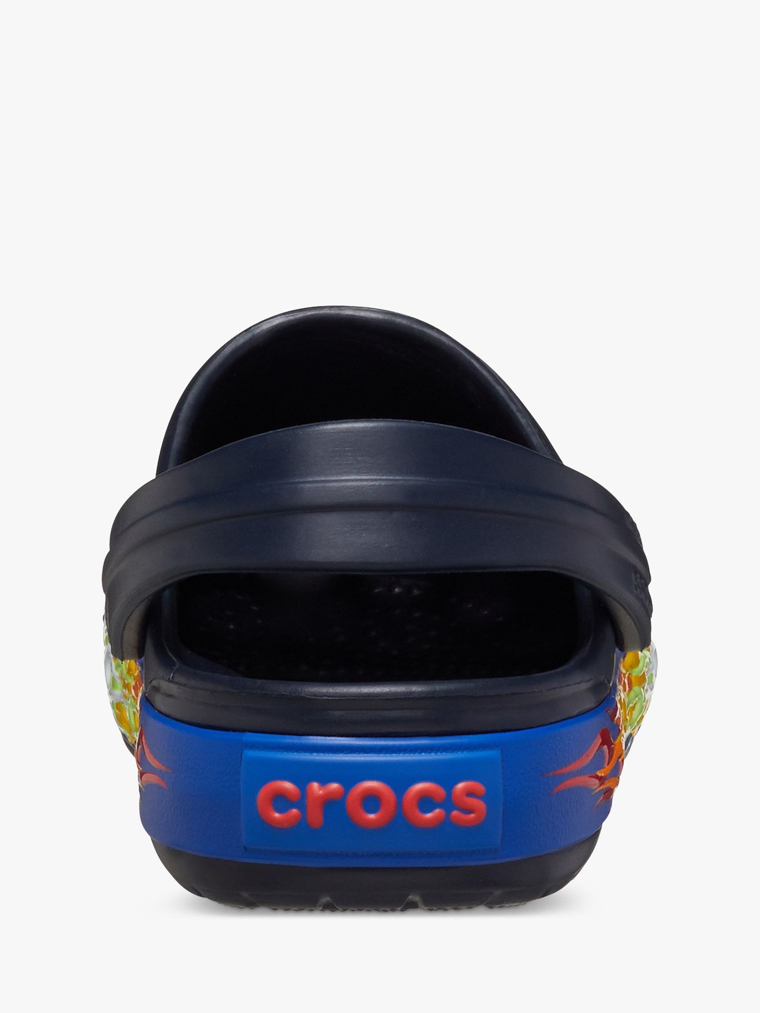 Crocs Kids' Crocband Flame Clogs, Navy/Multi, 4 Jnr