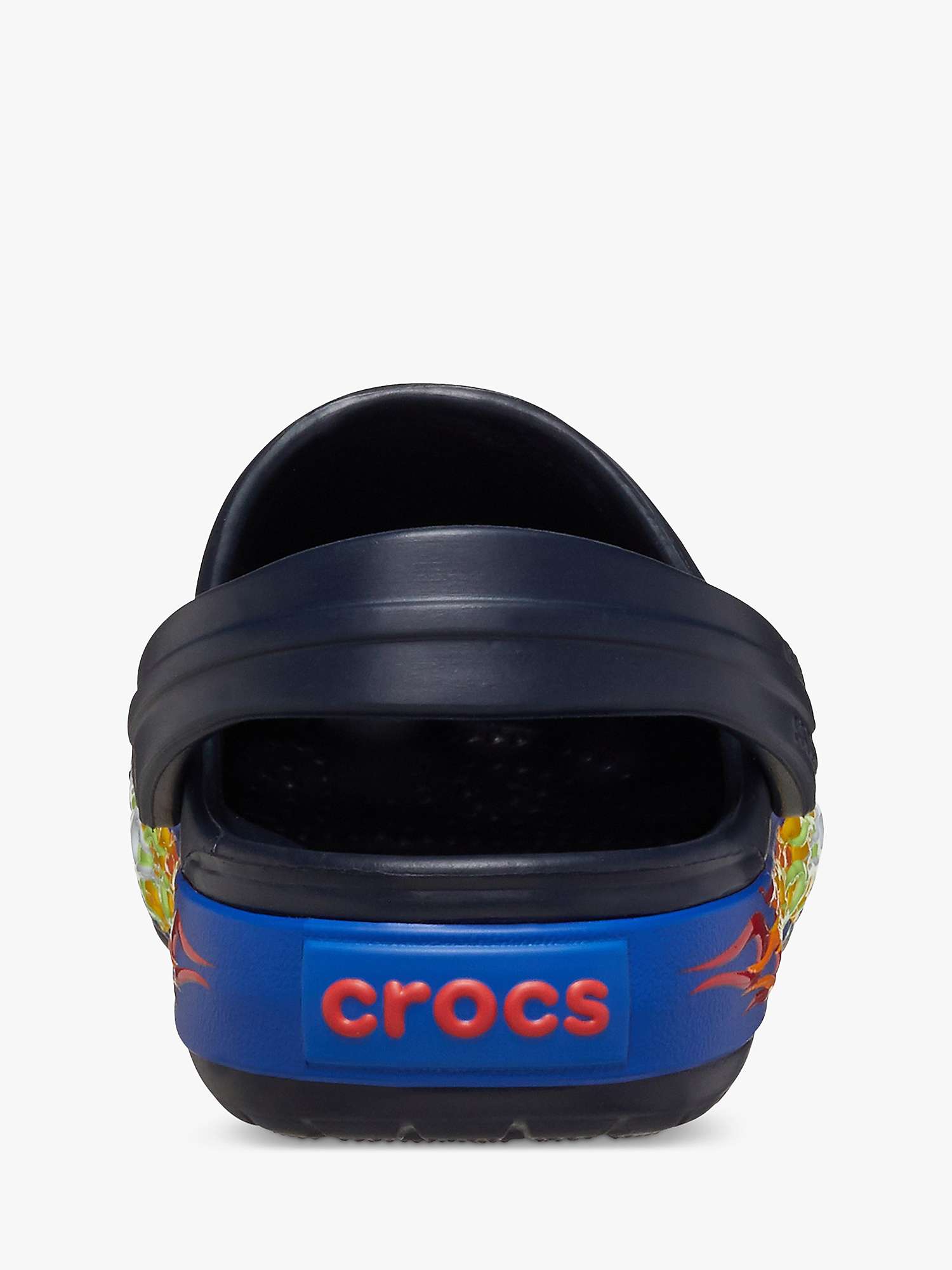 Buy Crocs Kids' Crocband Flame Clogs, Navy/Multi Online at johnlewis.com
