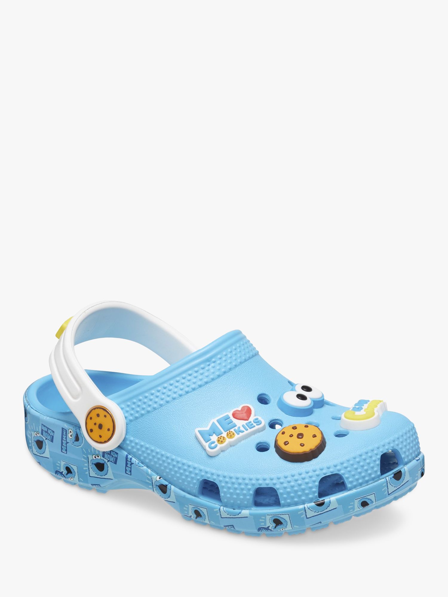 Buy Crocs Kids' Cookie Monster Classic Clogs, Blue/Multi Online at johnlewis.com