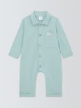 John Lewis Baby Cotton Collared Romper, Multi