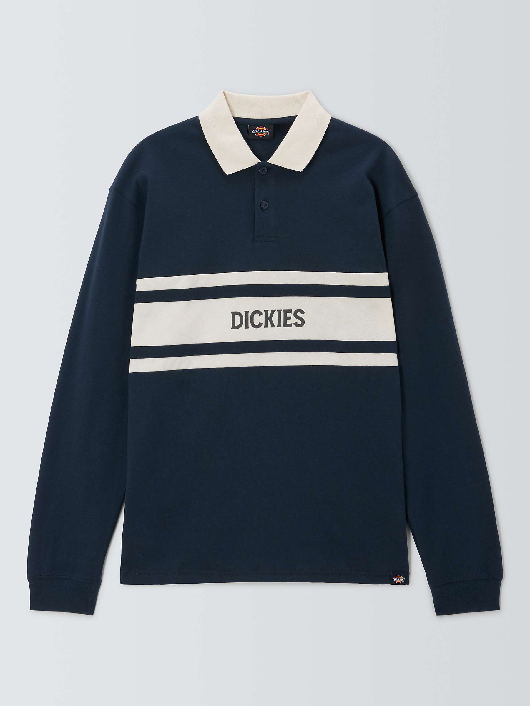 Buy Dickies Yorktown Rugby Long Sleeve Shirt, Dark Navy Online at johnlewis.com