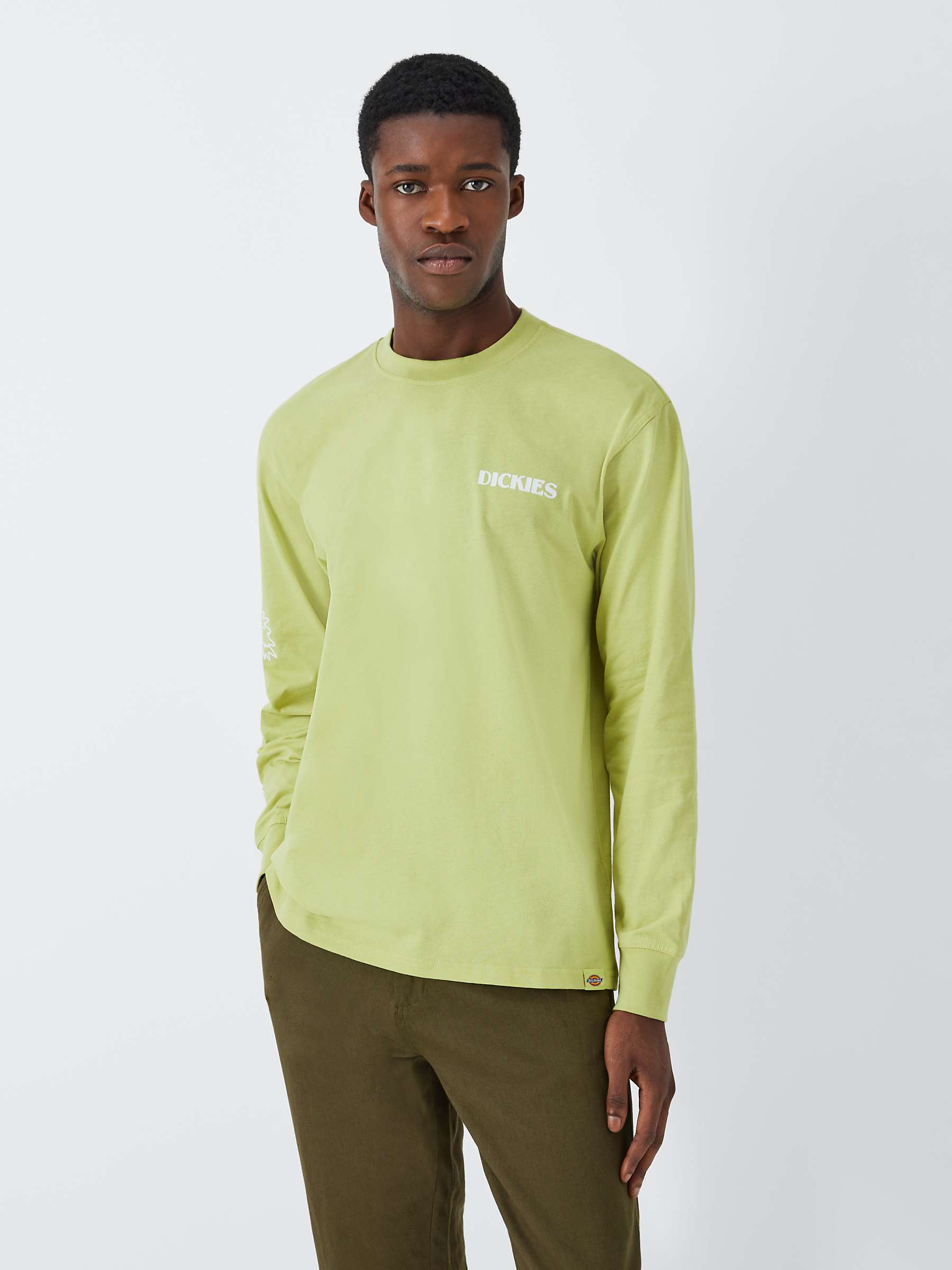 Buy Dickies Timberville Graphic Long Sleeve T-Shirt, Pale Green Online at johnlewis.com