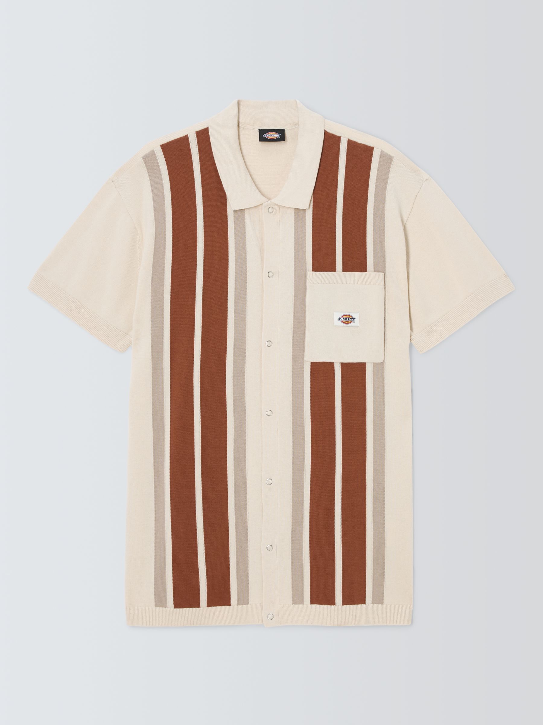 Dickies Fieldale Colour Block Stripe Polo Shirt, Whitecap Gray/Multi, L