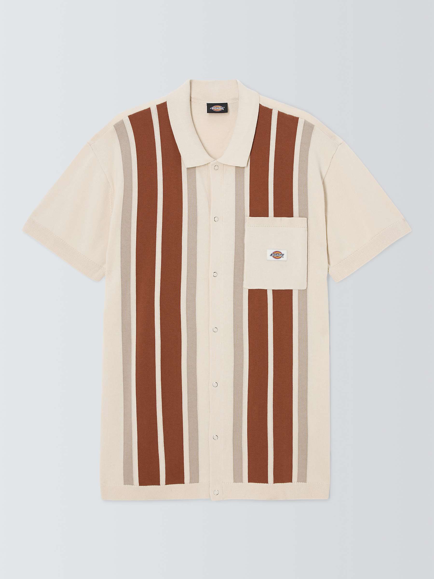 Buy Dickies Fieldale Colour Block Stripe Polo Shirt, Whitecap Gray/Multi Online at johnlewis.com