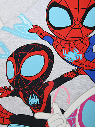 Brand Threads Kids' Spiderman Pyjama Set, Red/Multi