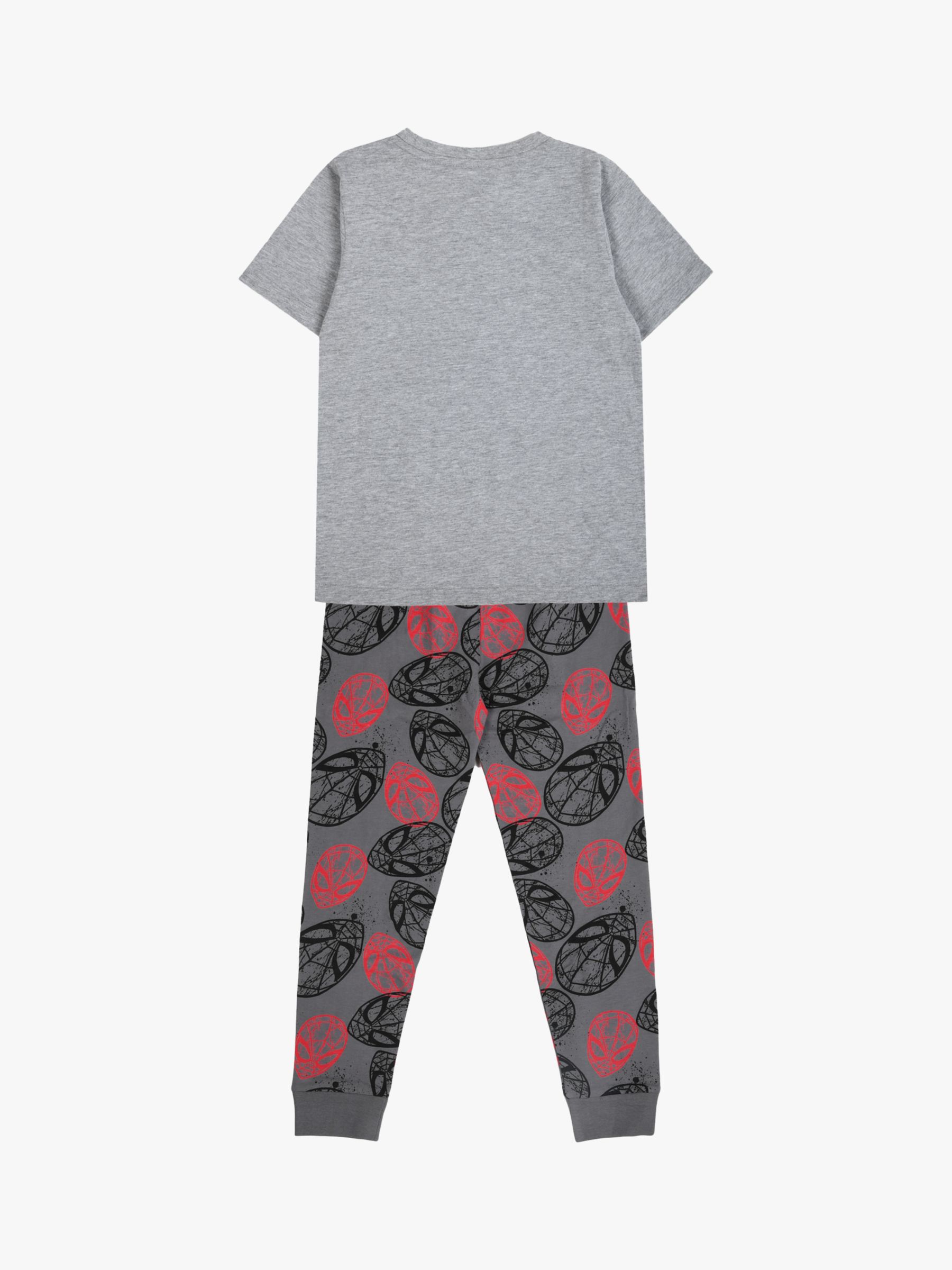 Brand Threads Kids' Spiderman Pyjama Set, Grey/Multi, 4-5 years