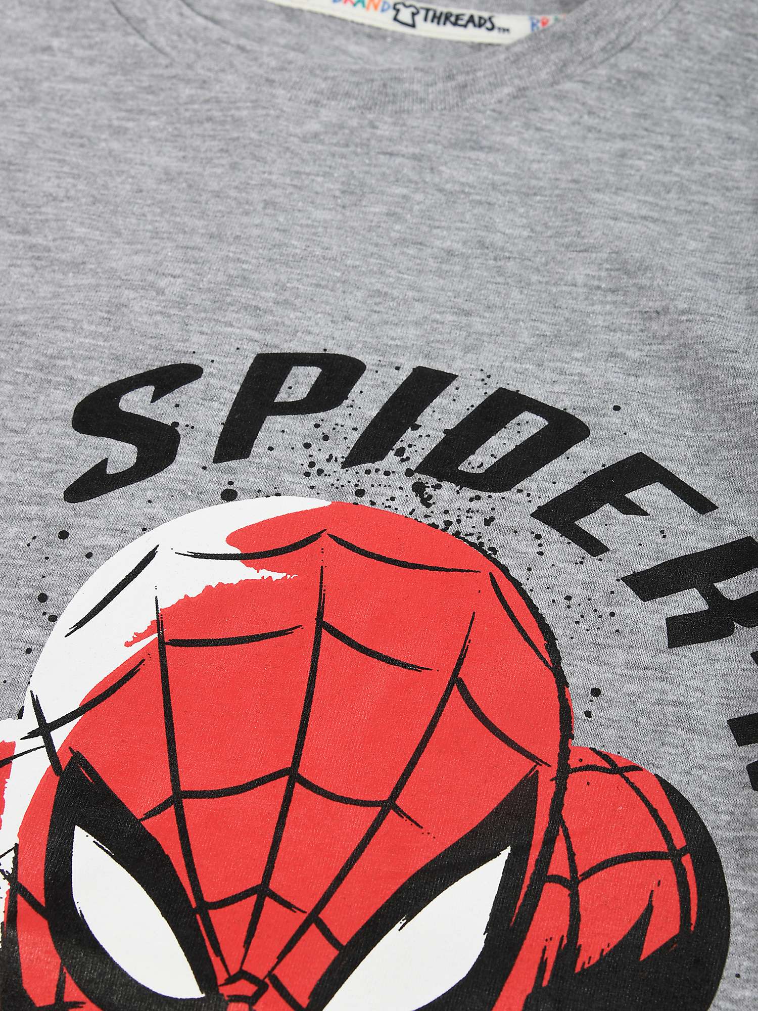 Buy Brand Threads Kids' Spiderman Pyjama Set, Grey/Multi Online at johnlewis.com