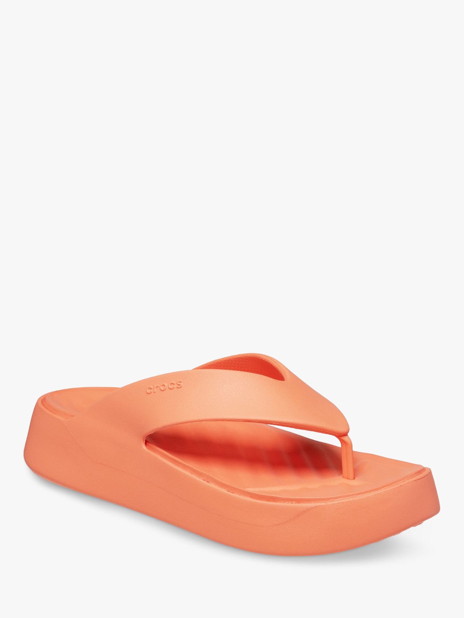 Crocs Getaway Platform Flip Flops, Light Peach, 4
