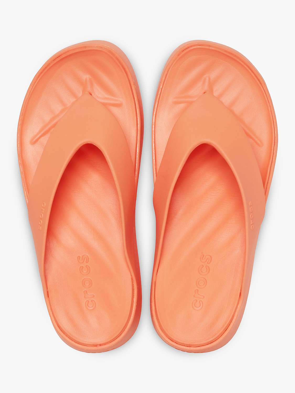 Buy Crocs Getaway Platform Flip Flops, Light Peach Online at johnlewis.com