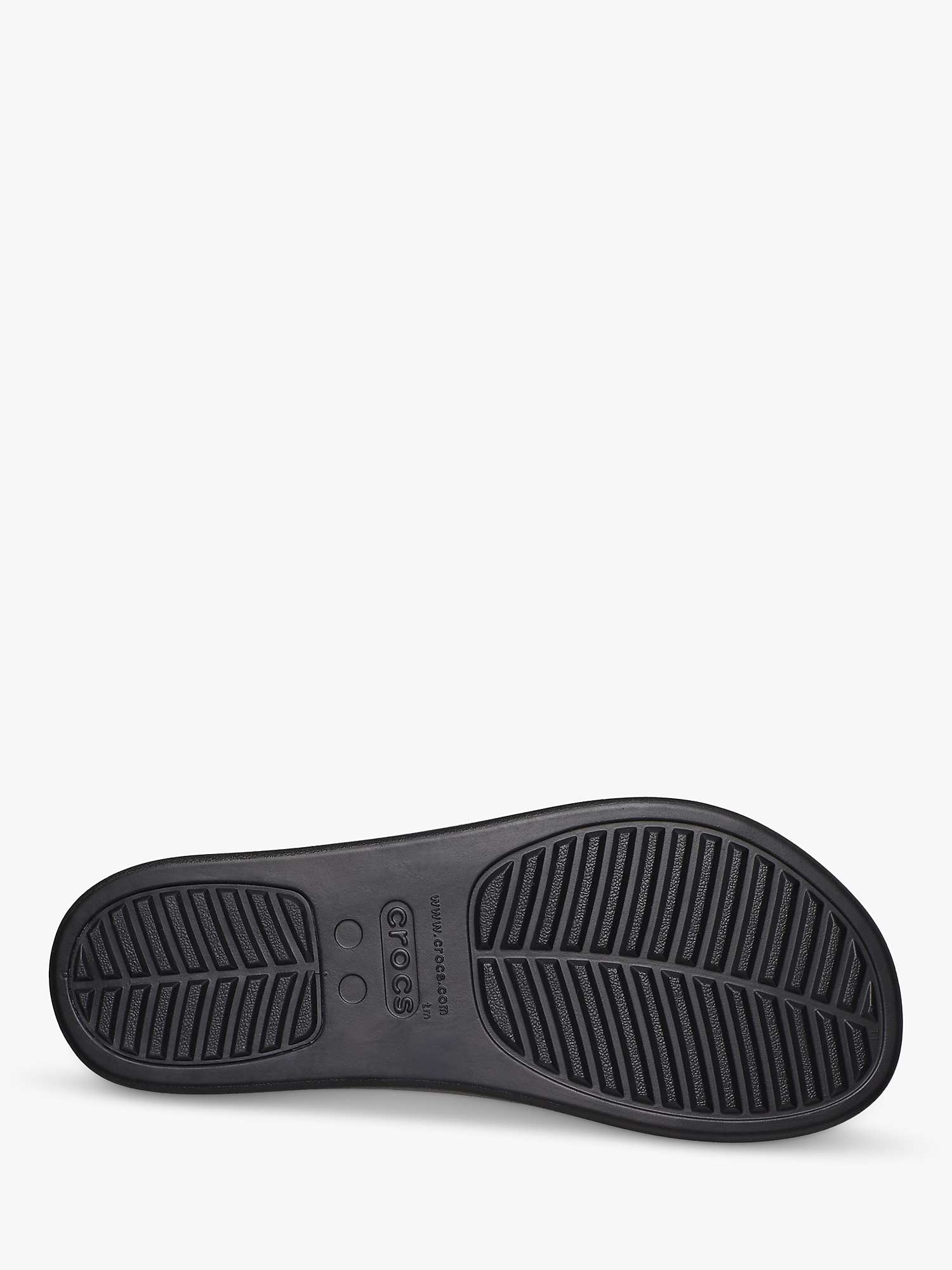 Buy Crocs Brooklyn Flip-Flops, Black Online at johnlewis.com